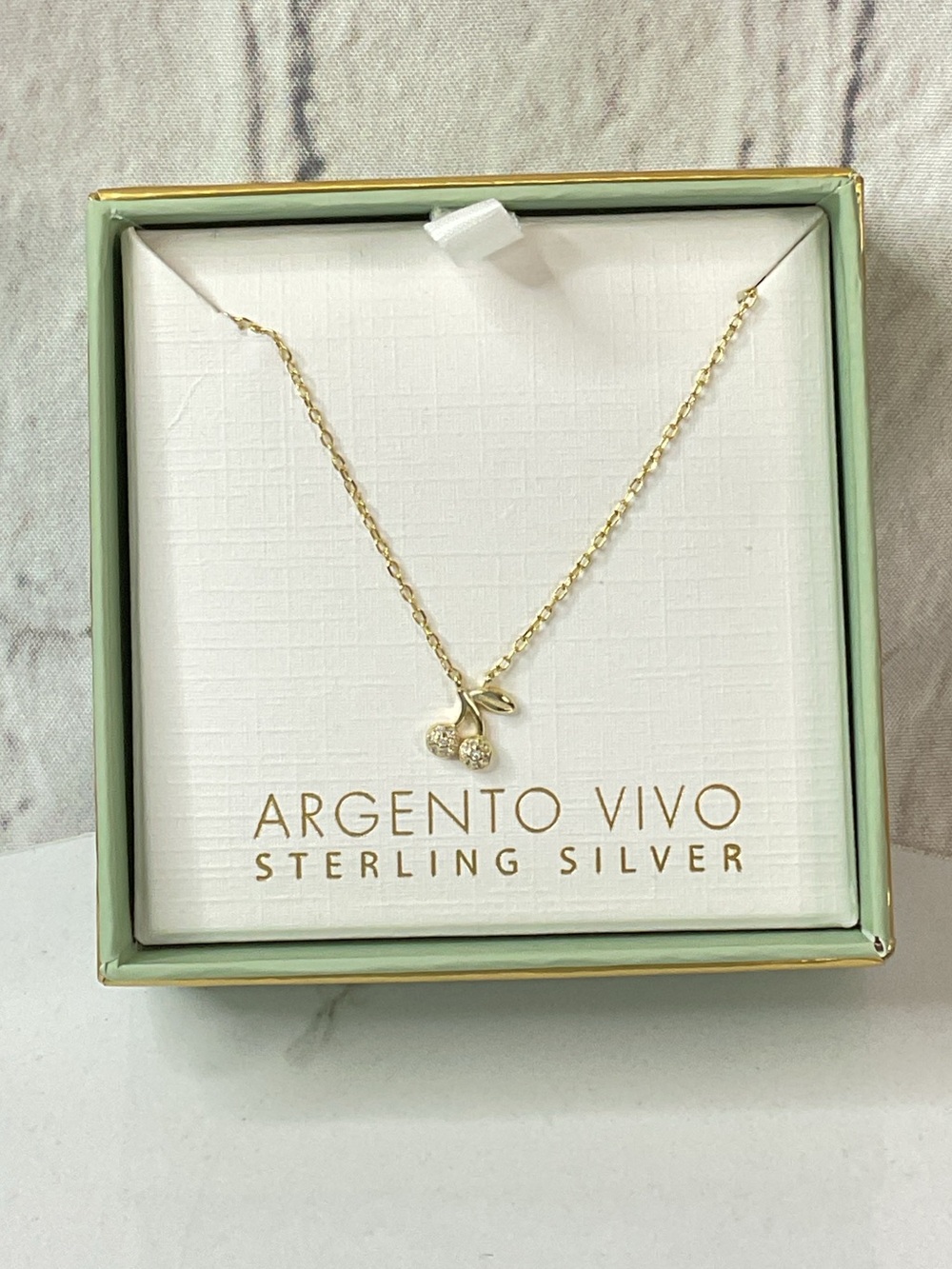 🌟 Argento Vivo Sterling Silver Cherry Pendant Necklace